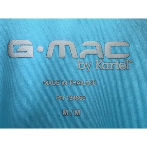 G Mac By Kartel Men's Shirt Size Medium M Blue Short Sleeve Golf Polo Polkadot - Picture 6 of 7